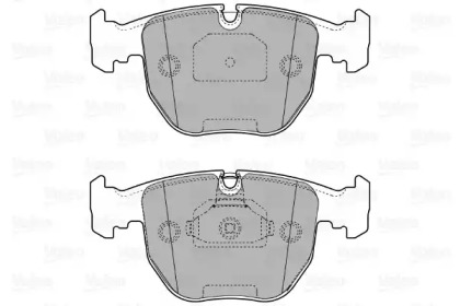 Комплект тормозных колодок (VALEO: 598412)