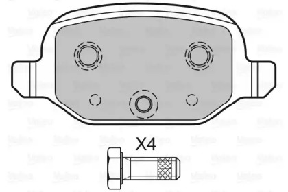 Комплект тормозных колодок (VALEO: 601303)