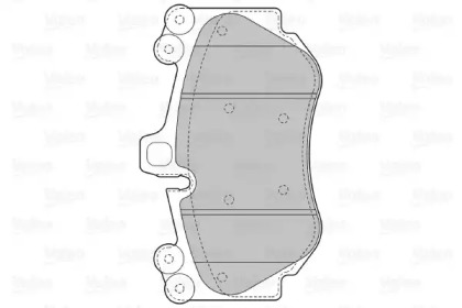 Комплект тормозных колодок (VALEO: 598709)