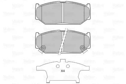 Комплект тормозных колодок (VALEO: 601309)