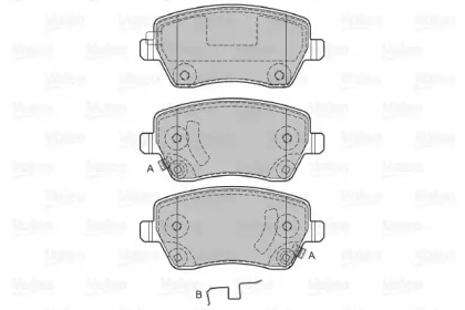 Комплект тормозных колодок (VALEO: 598641)