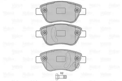 Комплект тормозных колодок (VALEO: 598825)