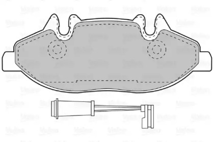 Комплект тормозных колодок (VALEO: 598764)