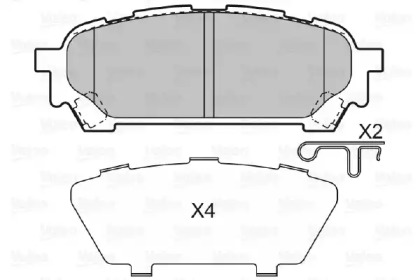 Комплект тормозных колодок (VALEO: 598875)