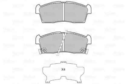 Комплект тормозных колодок (VALEO: 601323)