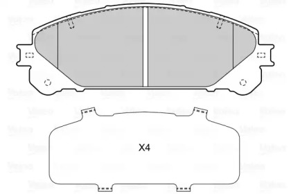 Комплект тормозных колодок (VALEO: 601533)