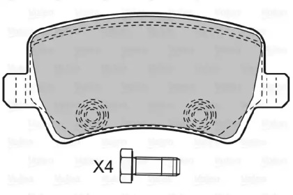 Комплект тормозных колодок (VALEO: 598928)