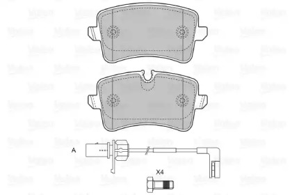 Комплект тормозных колодок (VALEO: 601325)