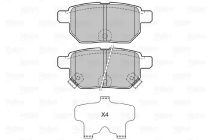Комплект тормозных колодок (VALEO: 601132)