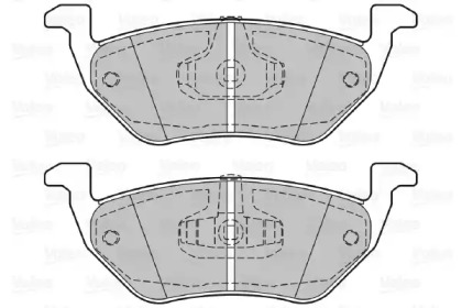 Комплект тормозных колодок (VALEO: 601296)