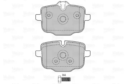 Комплект тормозных колодок (VALEO: 601369)