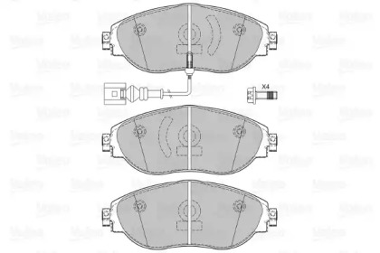 Комплект тормозных колодок (VALEO: 601286)