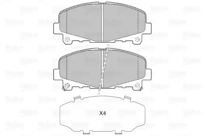 Комплект тормозных колодок (VALEO: 601351)