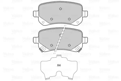 Комплект тормозных колодок (VALEO: 601523)