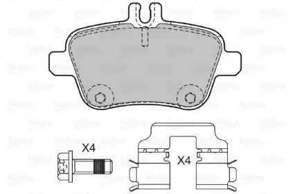 Комплект тормозных колодок (VALEO: 601304)