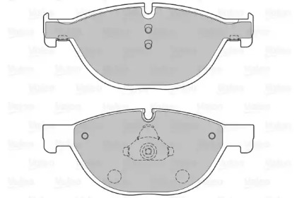 Комплект тормозных колодок (VALEO: 601136)