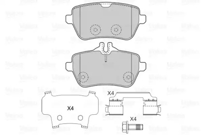 Комплект тормозных колодок (VALEO: 601535)