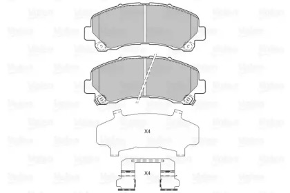 Комплект тормозных колодок (VALEO: 601332)