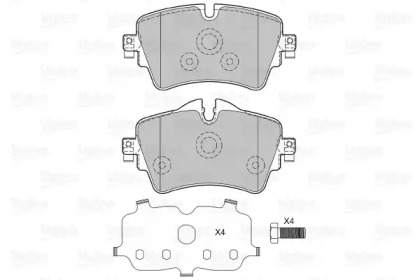 Комплект тормозных колодок (VALEO: 601419)