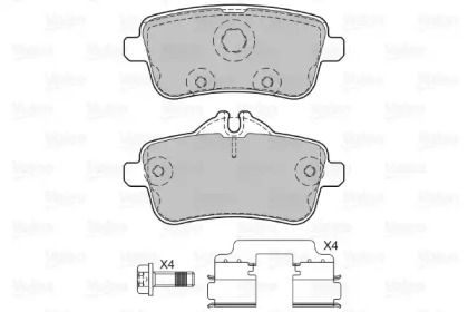 Комплект тормозных колодок (VALEO: 601341)