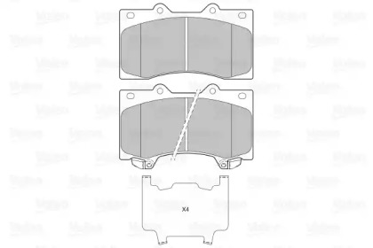 Комплект тормозных колодок (VALEO: 601400)