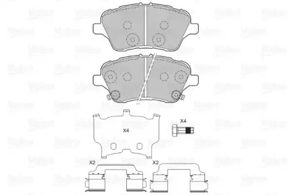 Комплект тормозных колодок (VALEO: 601364)