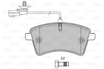 Комплект тормозных колодок (VALEO: 601354)