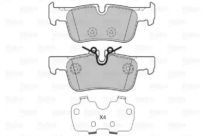 Комплект тормозных колодок (VALEO: 601407)