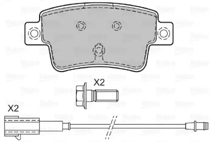 Комплект тормозных колодок (VALEO: 601063)