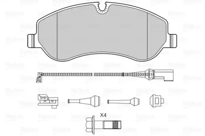 Комплект тормозных колодок (VALEO: 601559)