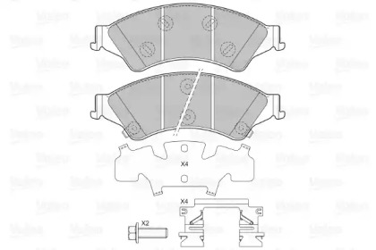 Комплект тормозных колодок (VALEO: 601466)