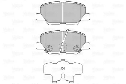 Комплект тормозных колодок (VALEO: 601361)