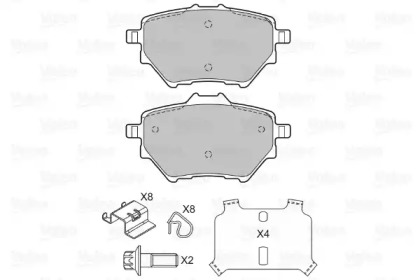 Комплект тормозных колодок (VALEO: 601397)