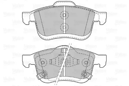 Комплект тормозных колодок (VALEO: 601414)