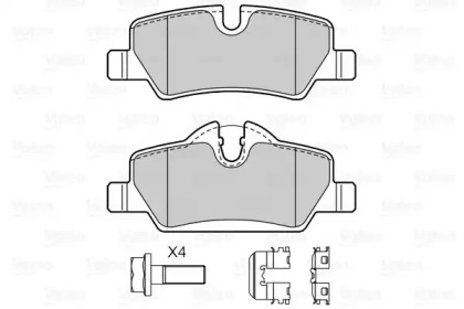 Комплект тормозных колодок (VALEO: 601553)