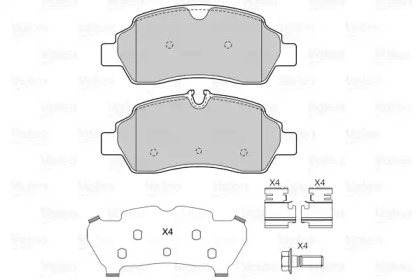 Комплект тормозных колодок (VALEO: 601515)