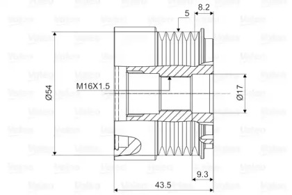 Механизм свободного хода (VALEO: 588007)