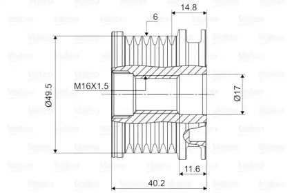 Механизм свободного хода (VALEO: 588016)