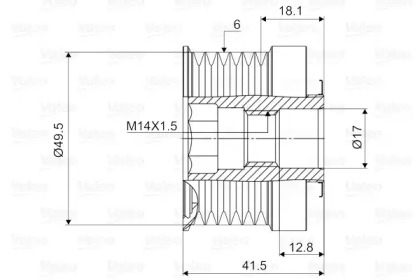 Механизм свободного хода (VALEO: 588054)