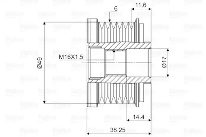 Механизм свободного хода (VALEO: 588055)