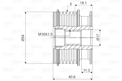 Механизм свободного хода (VALEO: 588064)