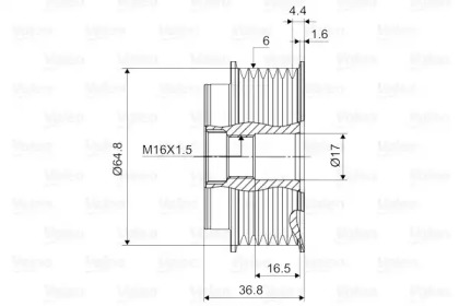 Механизм свободного хода (VALEO: 588107)