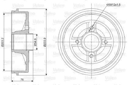 Тормозный барабан (VALEO: 237003)