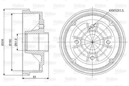 Тормозный барабан (VALEO: 237006)