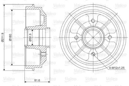 Тормозный барабан (VALEO: 237007)