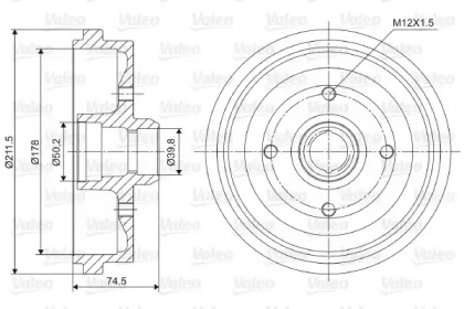 Тормозный барабан (VALEO: 237009)