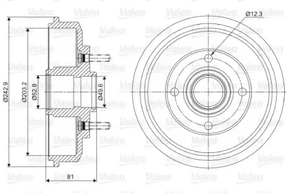 Тормозный барабан (VALEO: 237012)