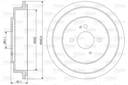 Тормозный барабан (VALEO: 237017)