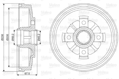 Тормозный барабан (VALEO: 237025)