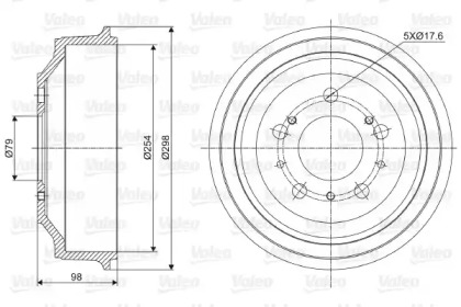 Тормозный барабан (VALEO: 237028)